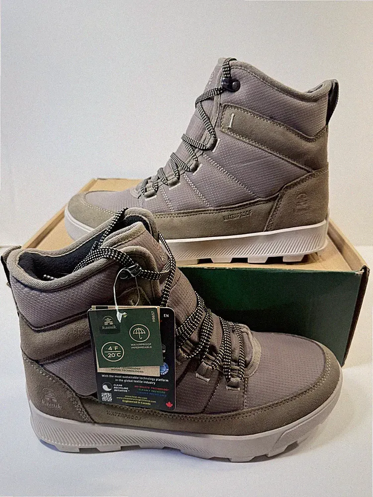 1. Kamik Men's Atwater N Winter Boots, Fossil, US 10