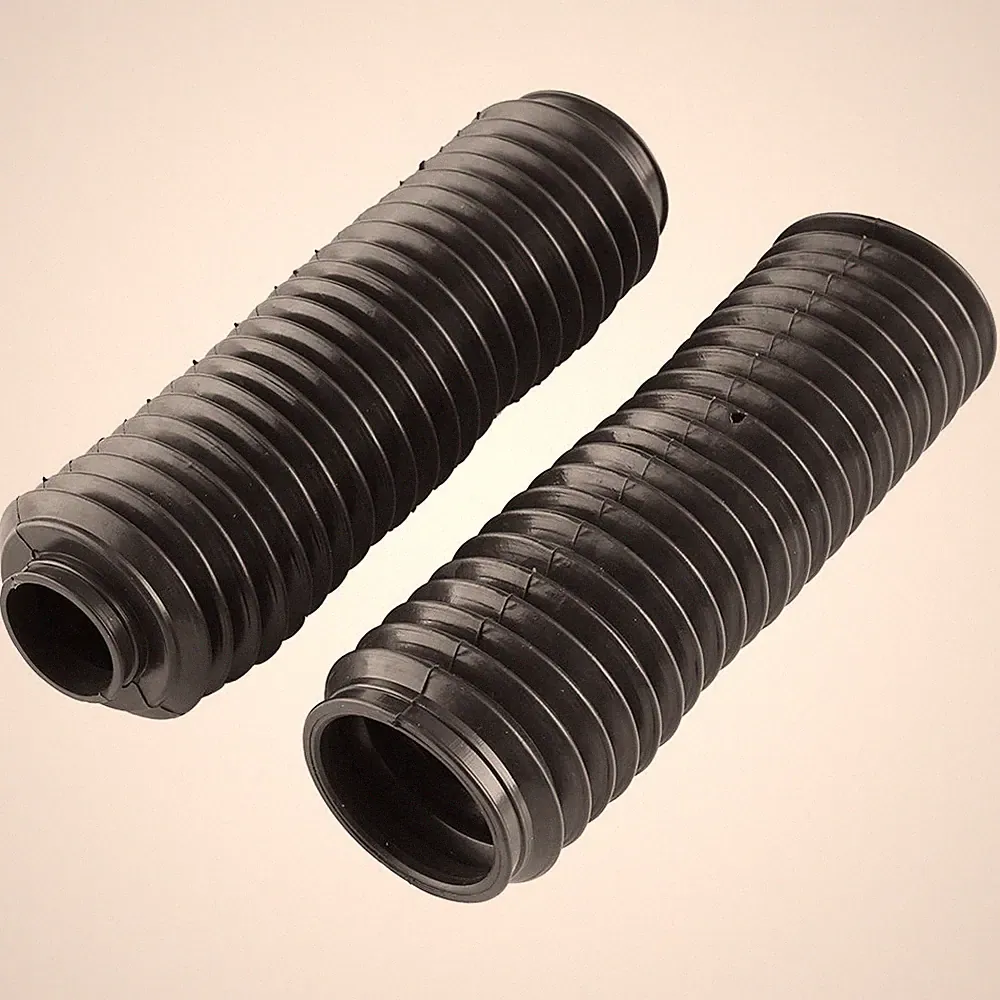1 Pair Fork Boots - Motorcycle Black Rubber Front Fork Tubes Boots Rubber Sle...