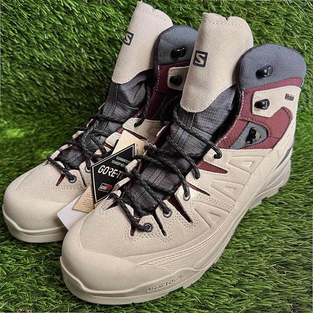11 M / 12 W - Salomon X-Alp Mid LTX GTR Almond Milk Hiking Shoes Boots Gore-Tex