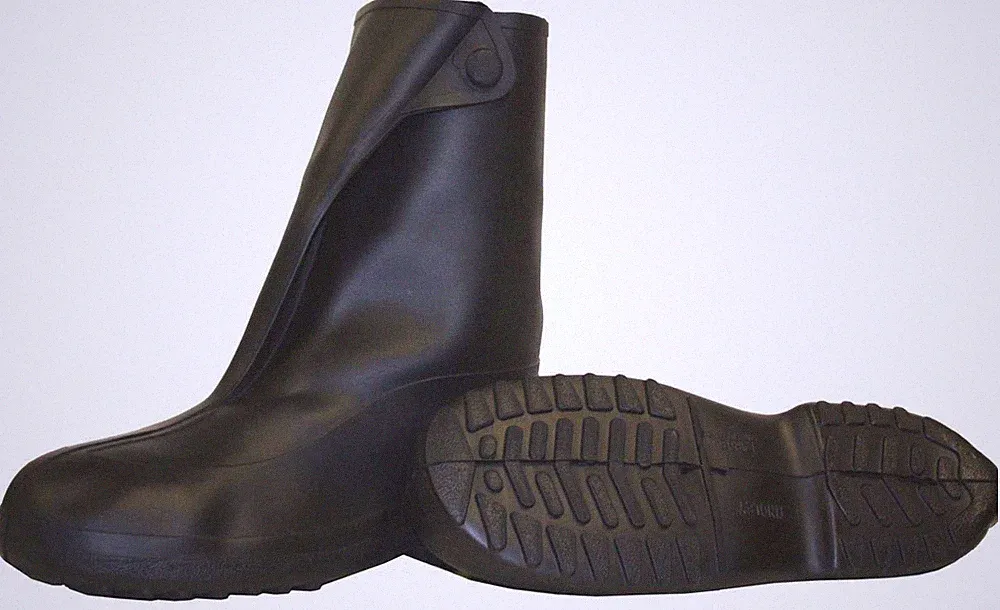1400 Black PVC Rubber Waterproof Over Work Boots Shoes Rain Snow Galoshes SM-3XL