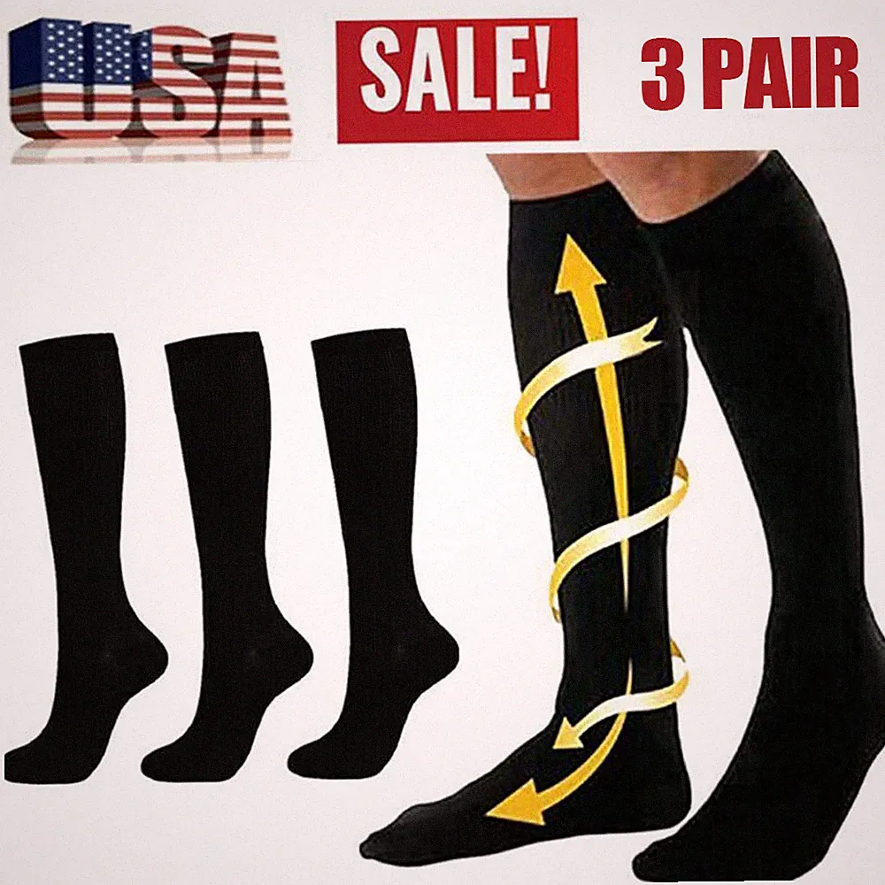 15-20 mmHg Knee High Graduated Compression Stockings Therapeutic Socks Support