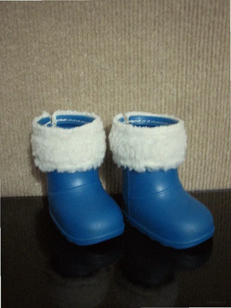 18" Doll Blue Winter Snow Boots With Fur Fits Shoes