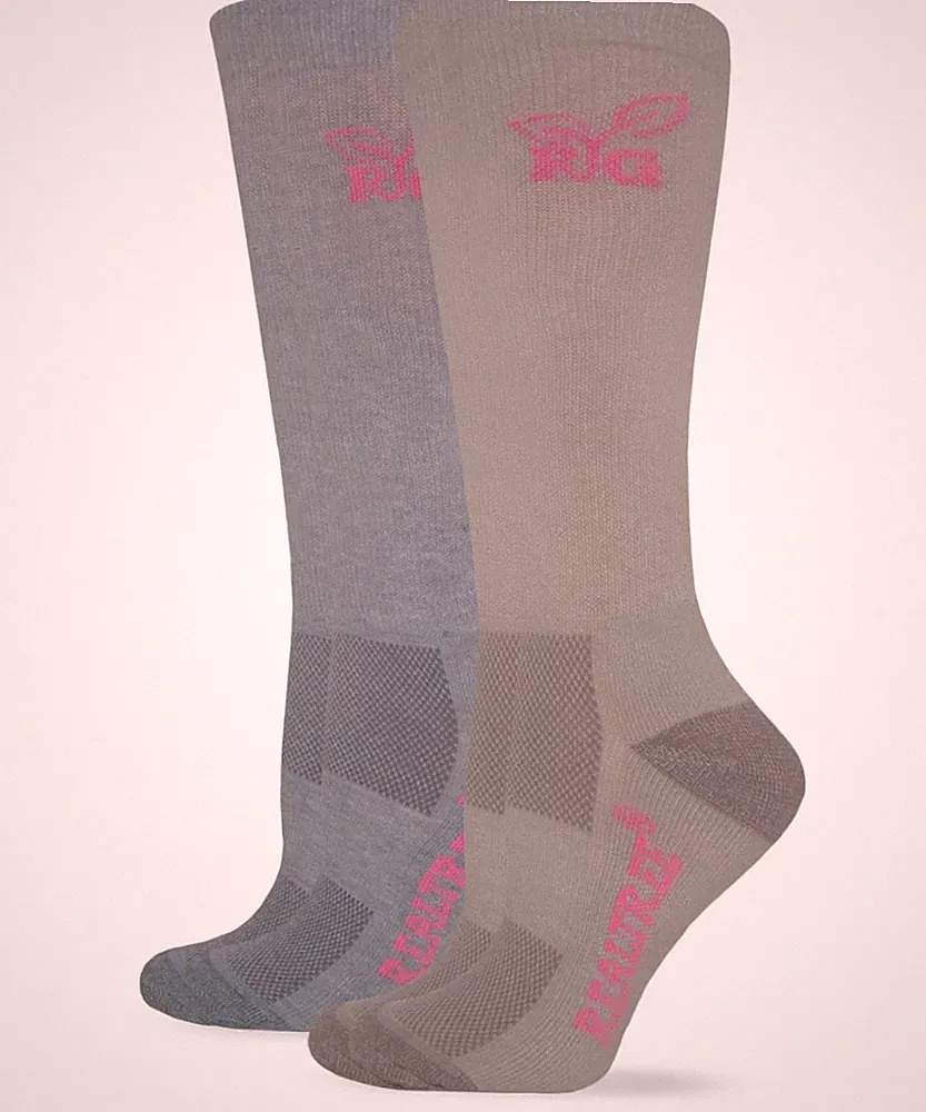 2 Pairs Realtree Womens Tall Boot Socks Ultra-Dri Wicking Warm Cushion Outdoor