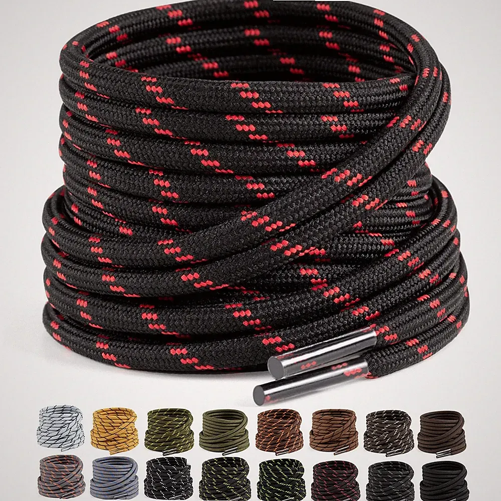 2 Pairs Work Boots Shoe Laces 4.5mm Heavy Duty Hiking Shoelaces for Men Wome...