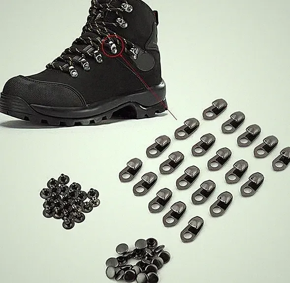 20 PCS Boot Lace Hooks Eyelets Suitable For Hiking Boots Handbags DIY Crafts