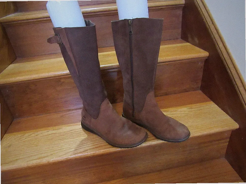 $220 TIMBERLAND BOOTS Ashdale Trail Tall Brown Suede Leather Wide Calf Zip 39 8