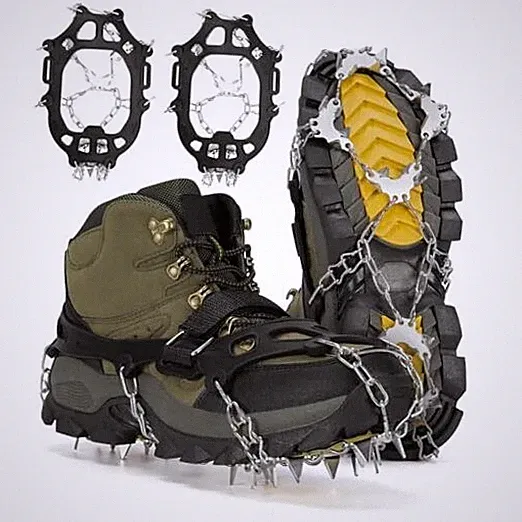24 Spikes Crampons for Shoes, Anti Slip Ice Cleats for Shoes Large Casual Sport