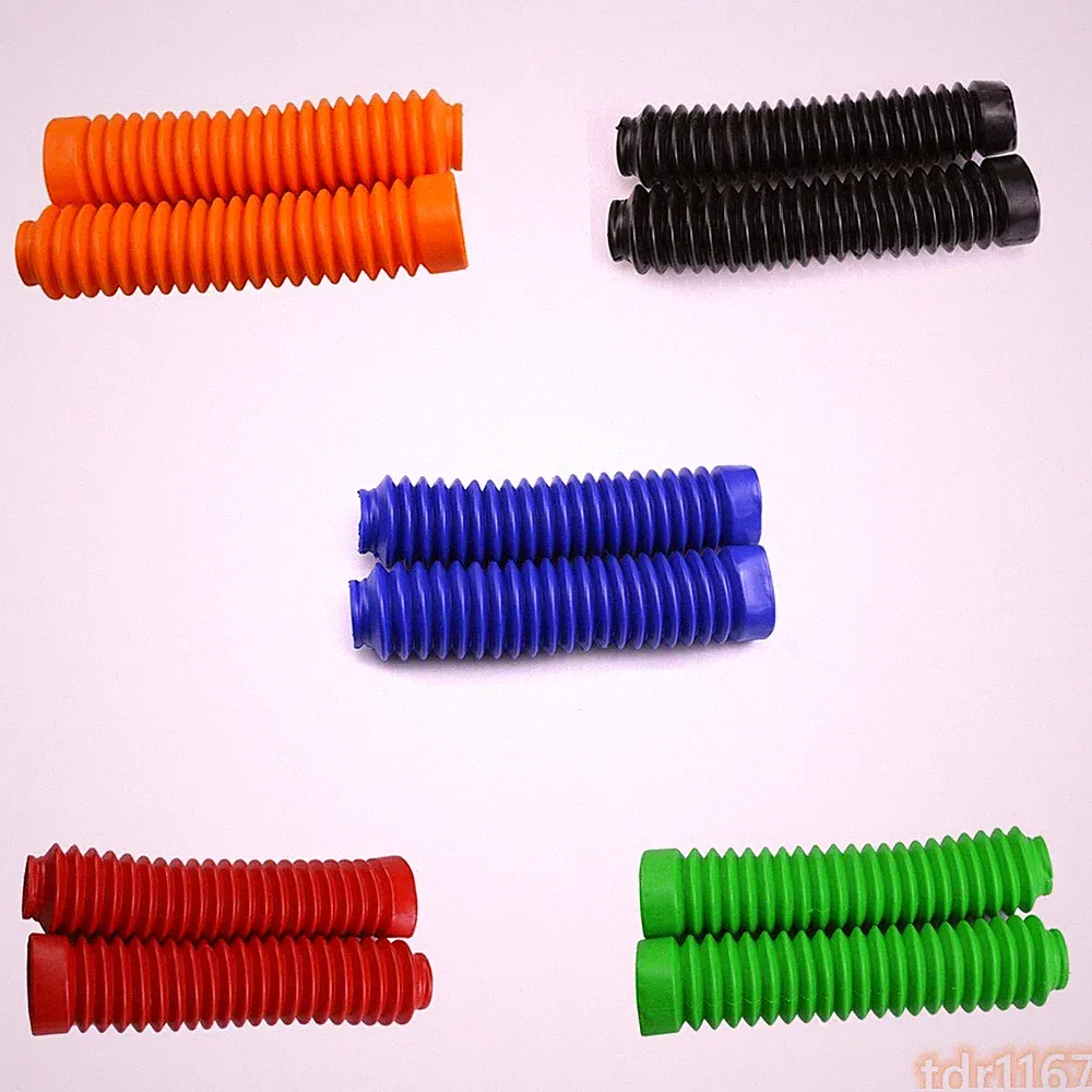 2x Universal Motorcycle Front Rubber Fork Boots Shock Absorber Dust Cover