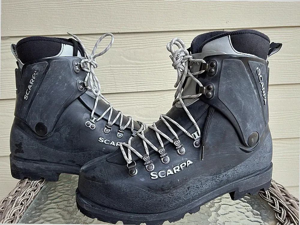 $459 Mens SCARPA "INVERNO" Plastic Double Cold Weather MOUNTAINEERING BOOTS 12.5