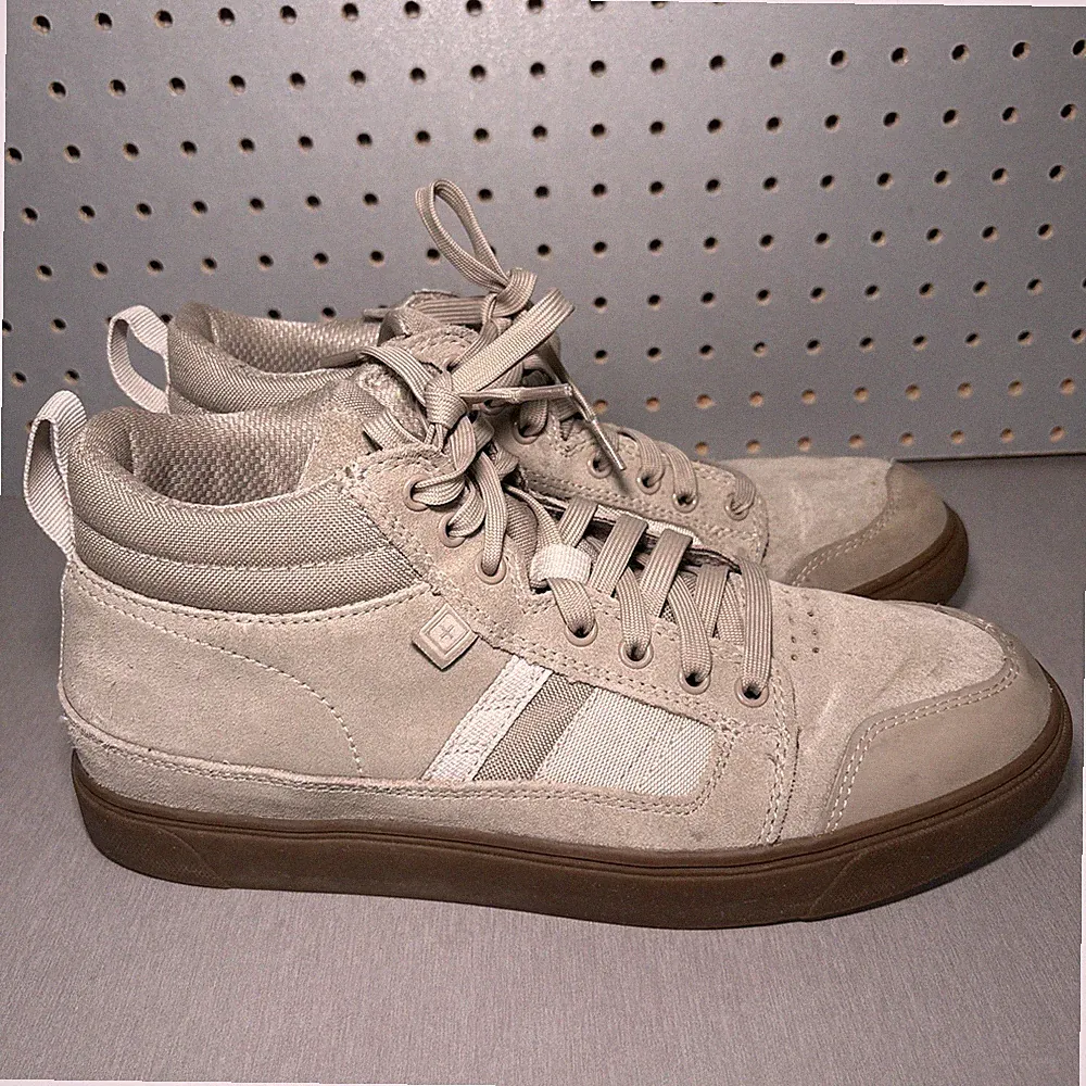 5.11 Norris Sneaker Shoes Mens Sz 11 Khaki Suede Chukka Puncture Resistant Work