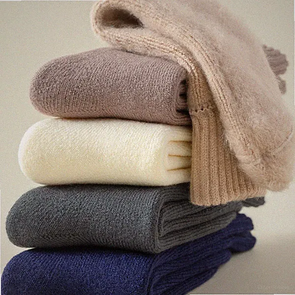 6Pack Men Merino Wool Crew Warm Thermal Fuzzy Boot Heavy Thick Sport Work Socks