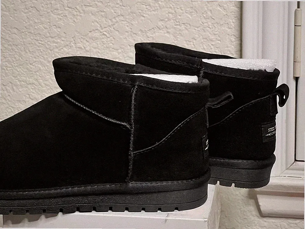8.5 Size Winter Snow Boots Slip-Resistant Plush Lined Short Boots