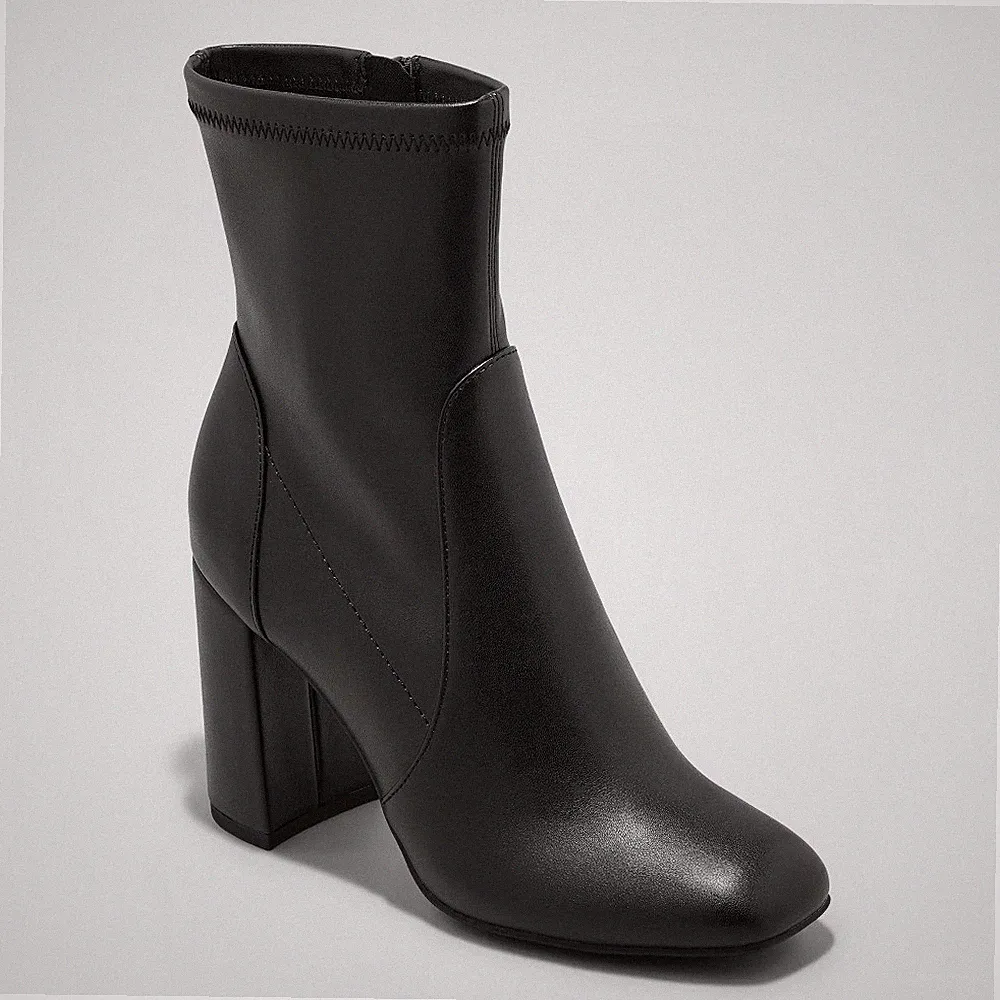 A New Day Penelope Stretch Riding Boot Women's Sz 10 Black Leather Zip Outdoor