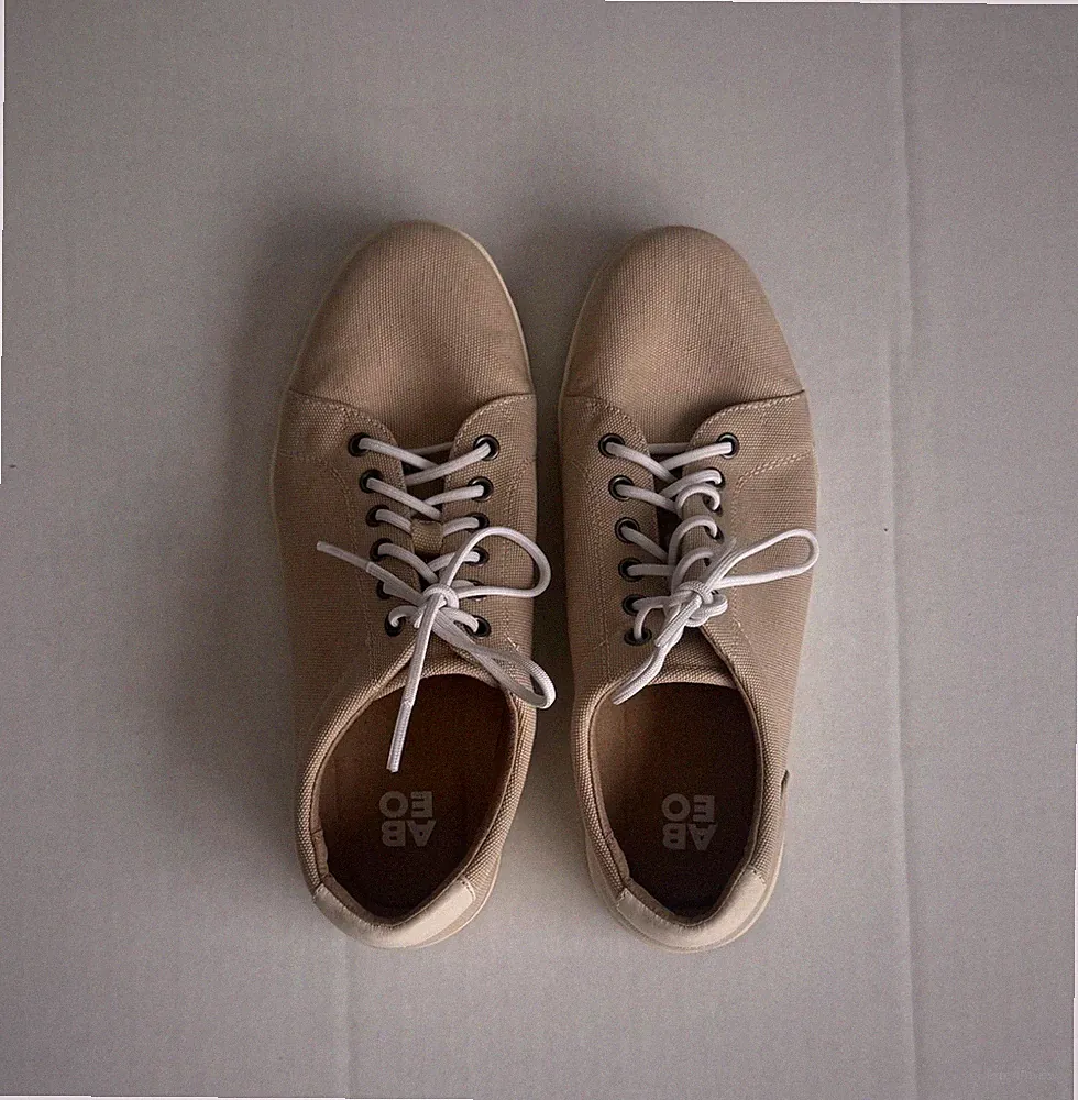 Abeo Encore Lace Metatarsal Women's Tan Canvas BIOsystem Sneakers Size 7.5