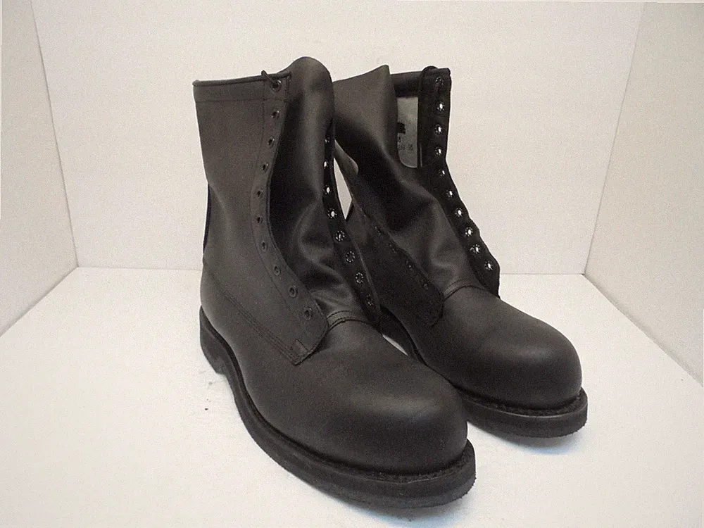 Addison Men's Steel Toe FlySafe Military Combat Boot "Made In USA" Black 15.5R