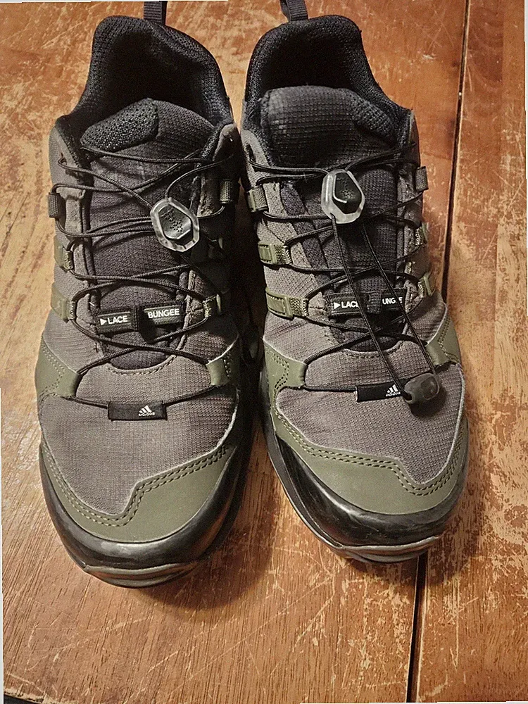 Adidas Men’s Terrex Swift Hiking Shoes Green Size 9 Bungee Laces AC7983
