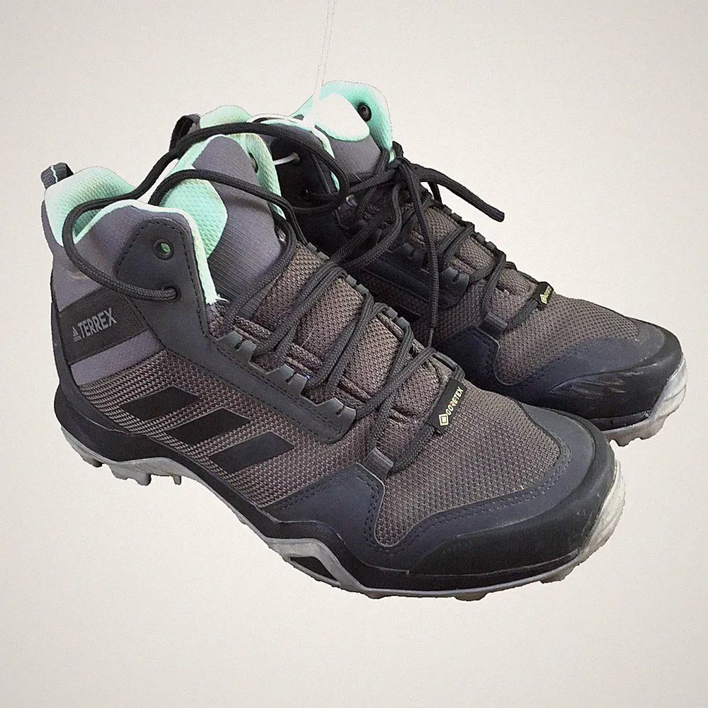 Adidas Terrex AX3 Mid GTX Waterproof Hiking Backpacking Boots Shoes Women Sz 8