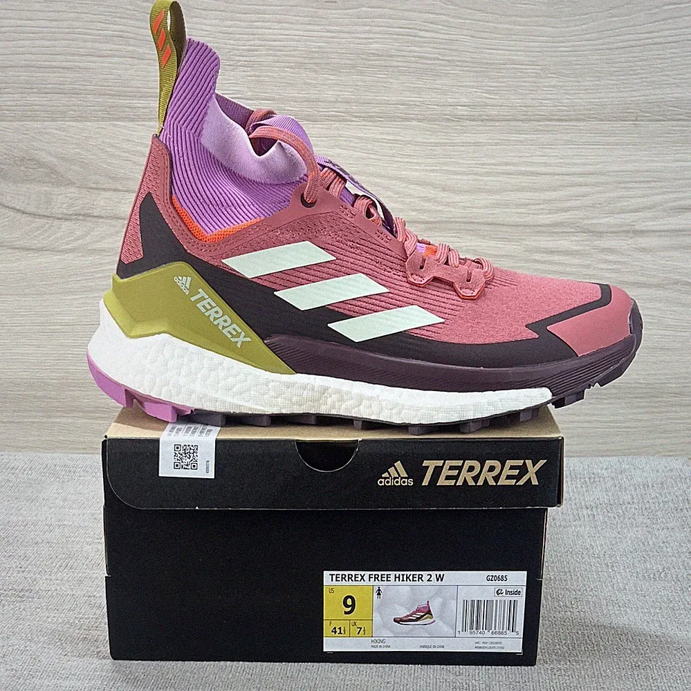 Adidas Terrex Free Hiker 2 GZ0685 Pink Trail Hiking Sneaker Shoes Womens Size 9
