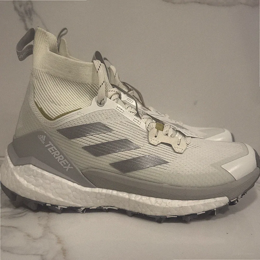 Adidas Women 8.5 TERREX FREE HIKER 2 Off White Linen Shoes GY9847 New Hiking