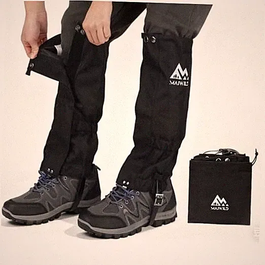 Adjustable Leg Gaiters, Waterproof Snow Boot Gaiters for Men X-Large Black