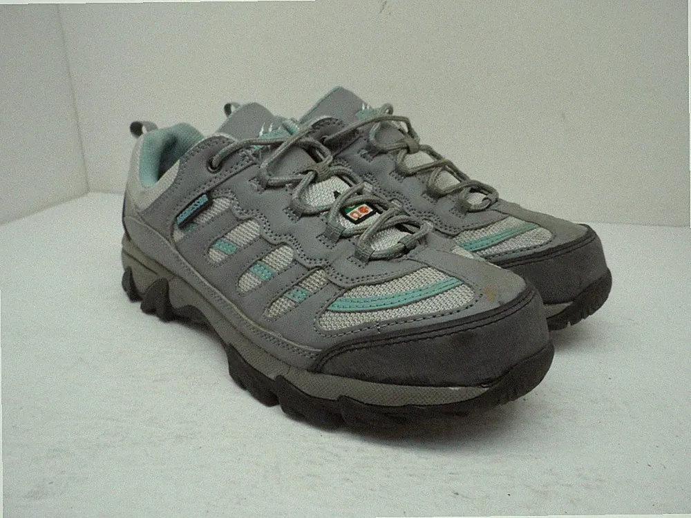 Aggressor Women's Steel Toe Steel Plate Approach Hiking Shoe Grey/Blue Size 9.5M