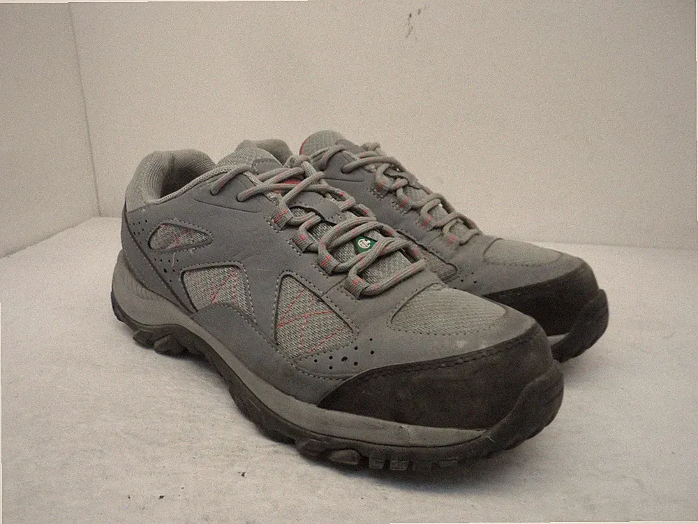 Aggressor Women's Steel Toe Steel Plate Approach Hiking Shoe Grey/Pink Size 8.5M