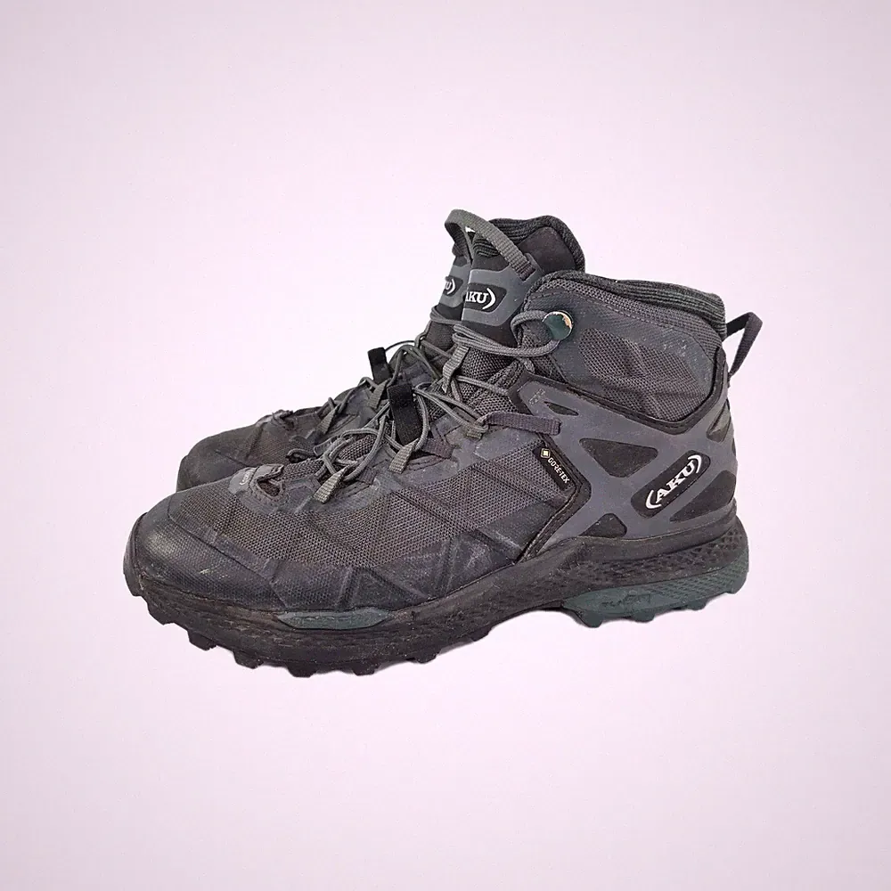 AKU Rocket Mid DFS GTX Boots Women's US 9 Black Green Hiking Lace-Up Boot