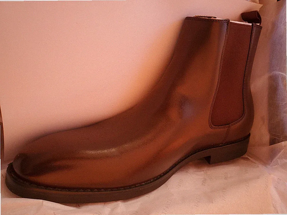 ALFANI Men's Size 11 Dress Boots Shoe Dark Brown Luka Pull-On Chelsea