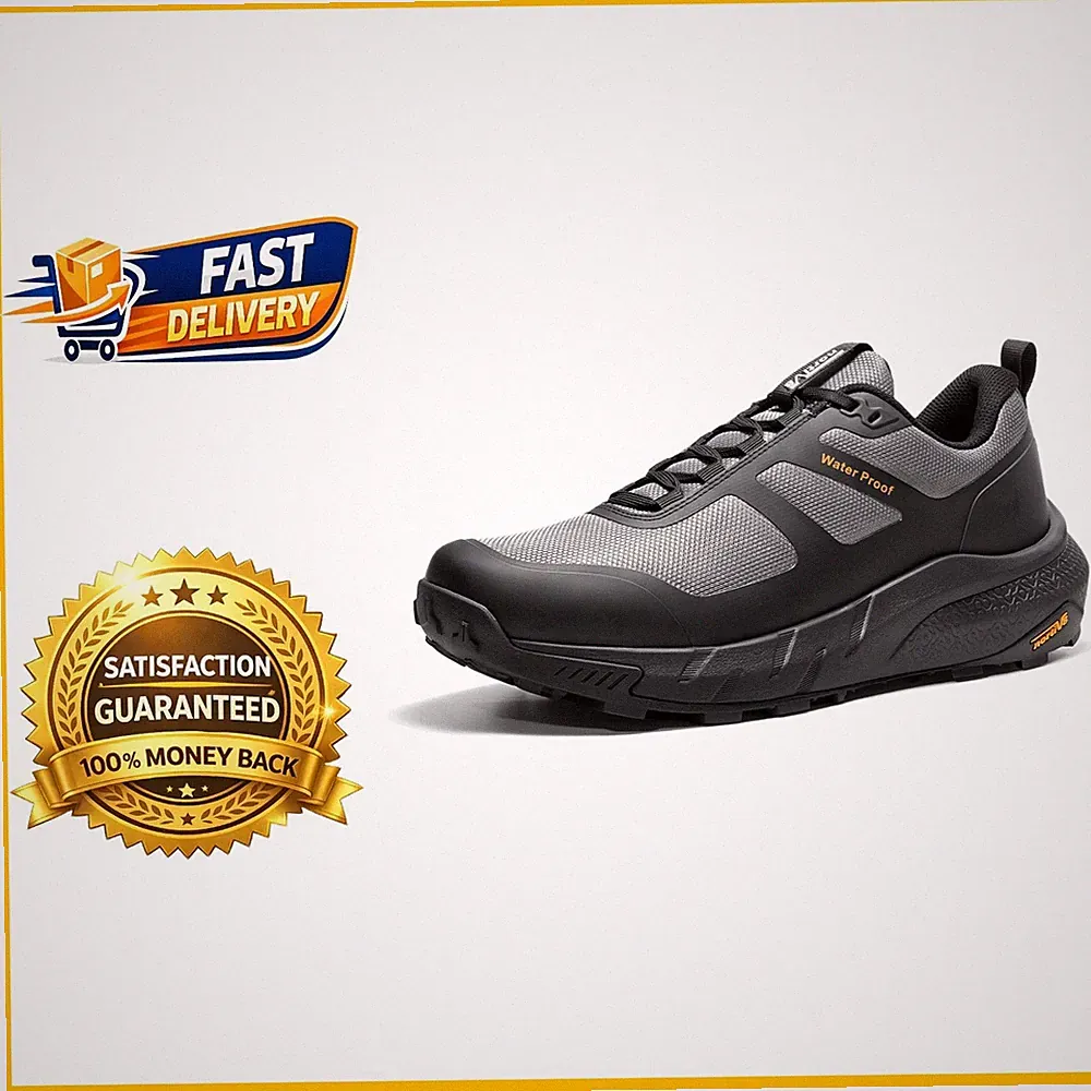 All-Season Men's Fashion Sneakers - Waterproof Hiking Shoes with Arch Support