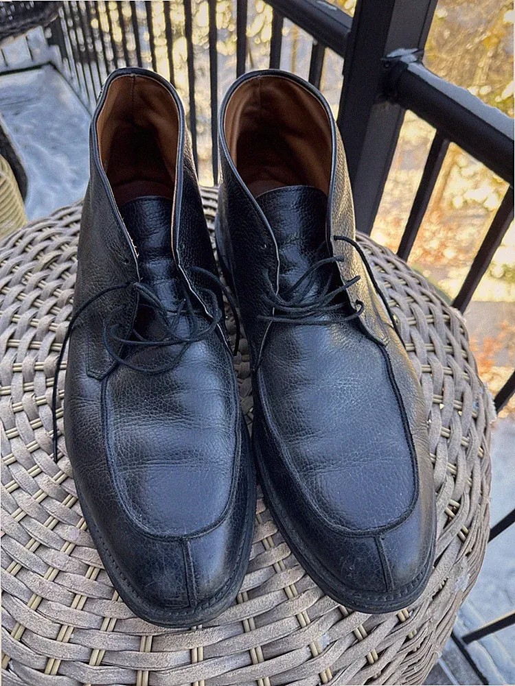 Allen Edmonds Worthington Chukka Boots 15 D MENS Black Ankle Boots Lace Up Shoes