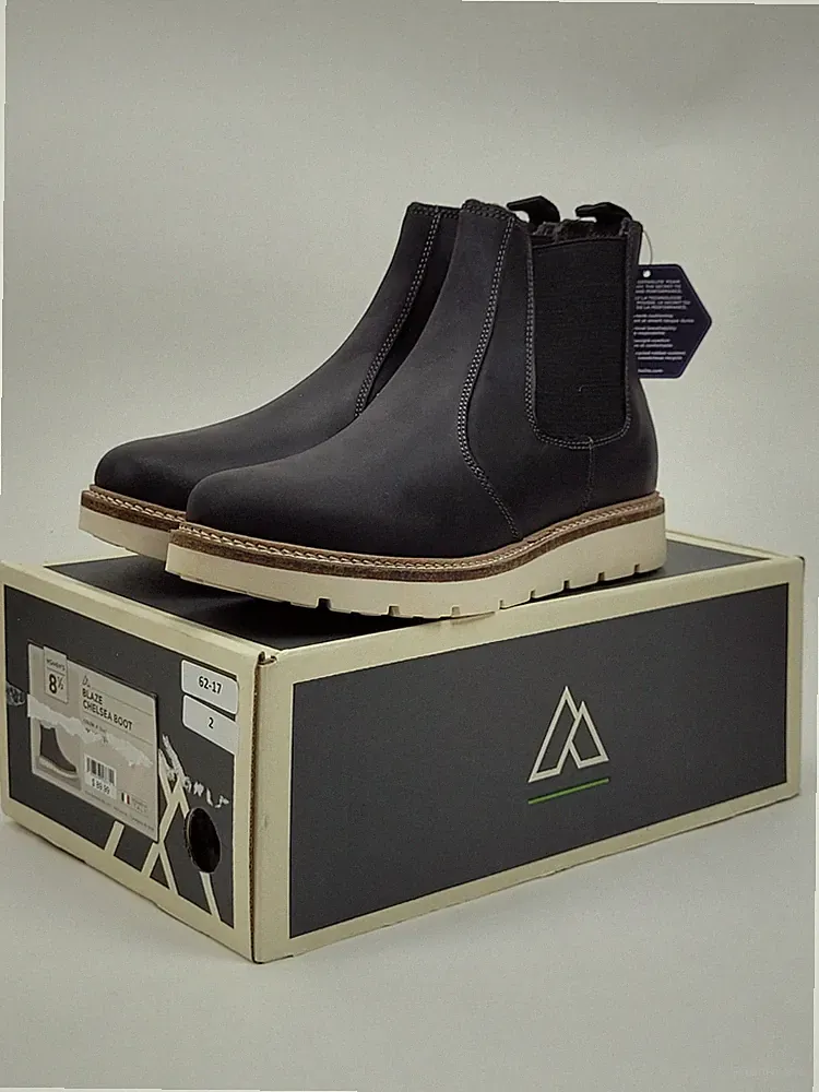 Alpine Design Ortholite Blaze Womens Leather Chelsea Ankle Boots Black