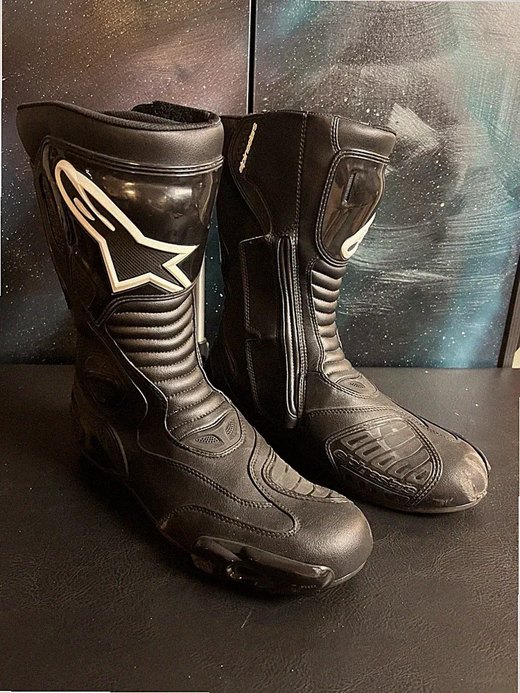Alpinestars S-MX5 Leather Waterproof Motorbike Boots, EU 48, US 12.5 Motorcycle