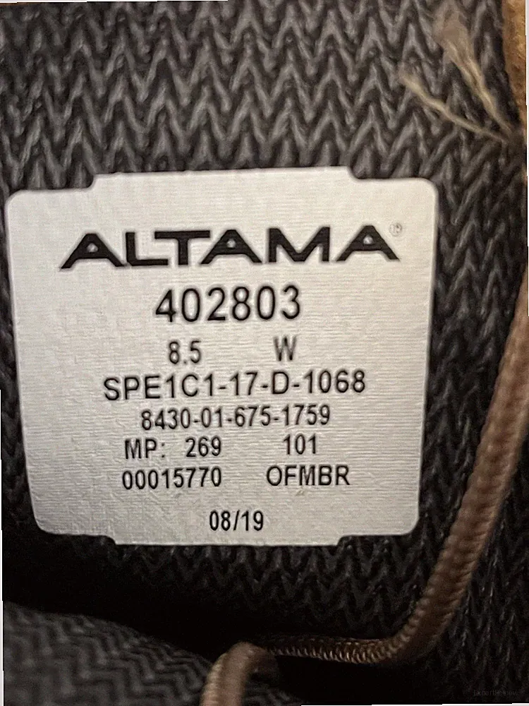 Altama Combat US Military Boots SPE1C1-17-D-1068 Coyote Brown SZ, 8.5