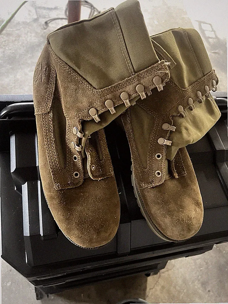 Altama USMC Approved Military Combat Boots 4150 11.5R Olive Suede & Canvas
