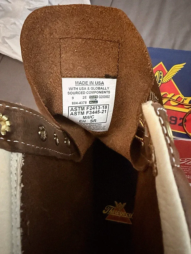 American Heritage 8" Trail Crazy Horse Safety Toe Moc Toe Maxwear90 Boot Sz 9 EE