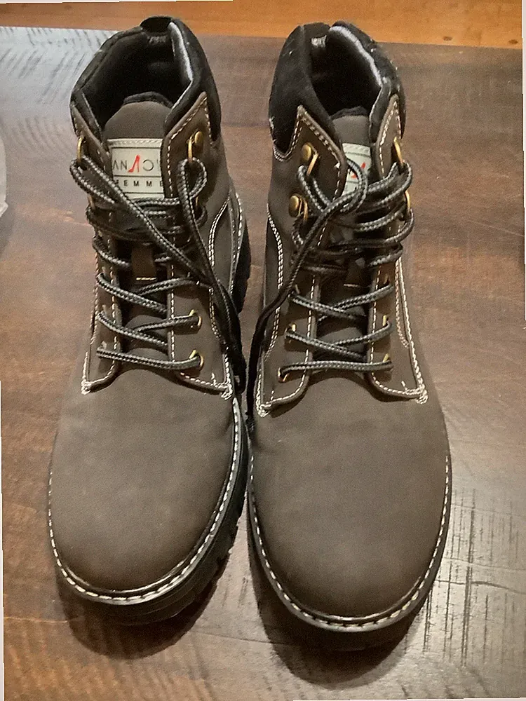 ANJOUFEMME Work Winter Hiking Boots for Women Waterproof size 11.5