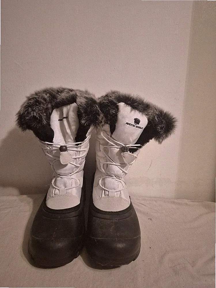 Arctic shield women's polar waterproof insulated fox fur winter snow boots...