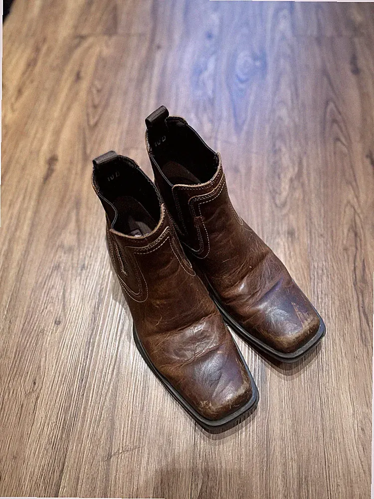 Ariat ATS Pro Men's Brown Leather Chelsea Ankle Boots Square Toe 10 D