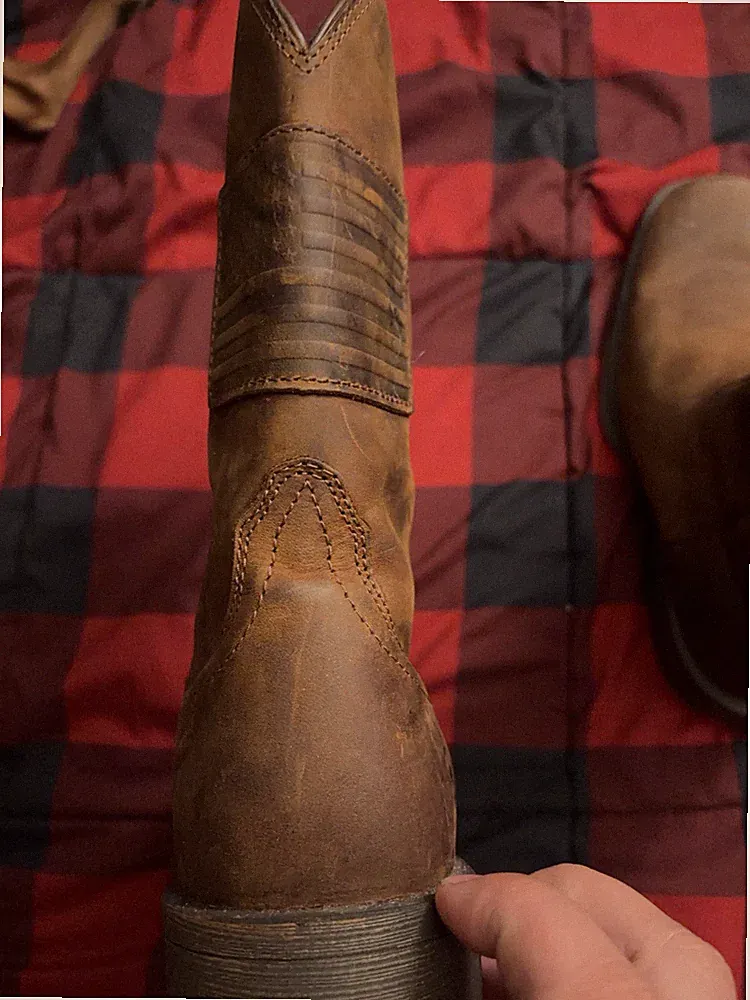Ariat Brown Western Equestrian Boots PullOn Distressed Leather MidCalf mens 10.5
