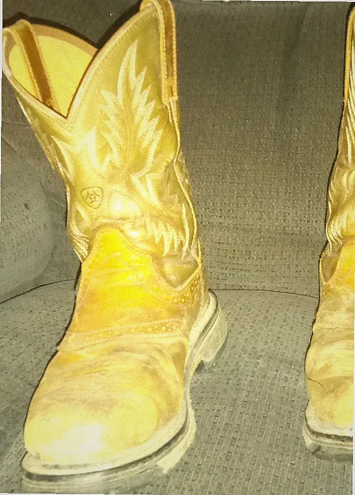 Ariat Western Equestrian Cowboy Riding Boots Yellow Leather
