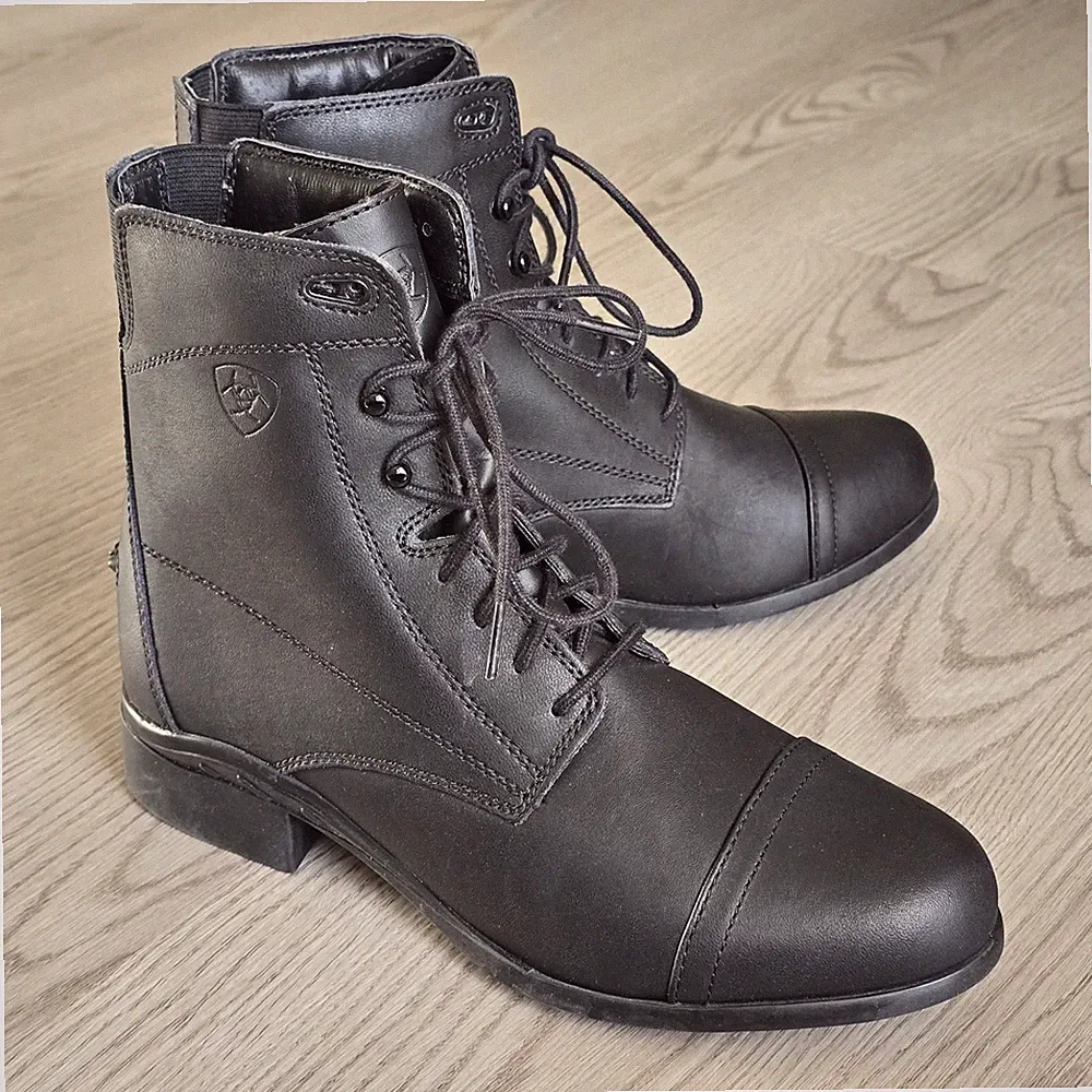 Ariat Women's Heritage Lace Scout Paddock Boot 8B Black Ankle High