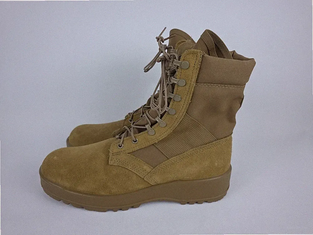 Army Combat Boots Men Size 12 R Coyote Hot Weather SPE1C1-17-D-1004 Military