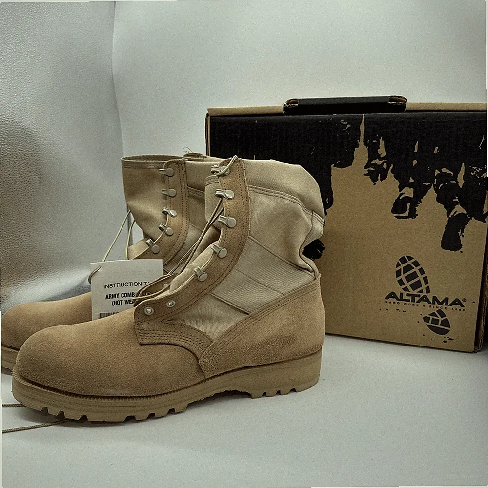 Army Hot Weather ALTAMA Combat BOOTS men 13w Coyote SPM1C1-13-D-1519 Vibram sole