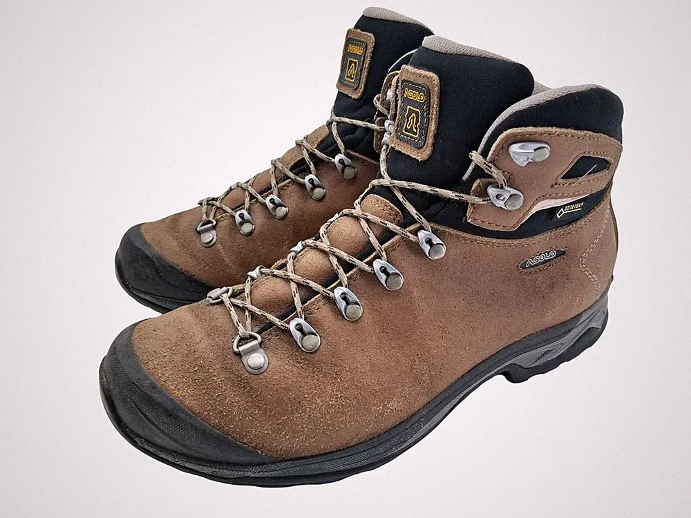 Asolo Boots Womens Size 9 Brown Suede Gore-Tex Hiking Vibram Waterproof Ankle