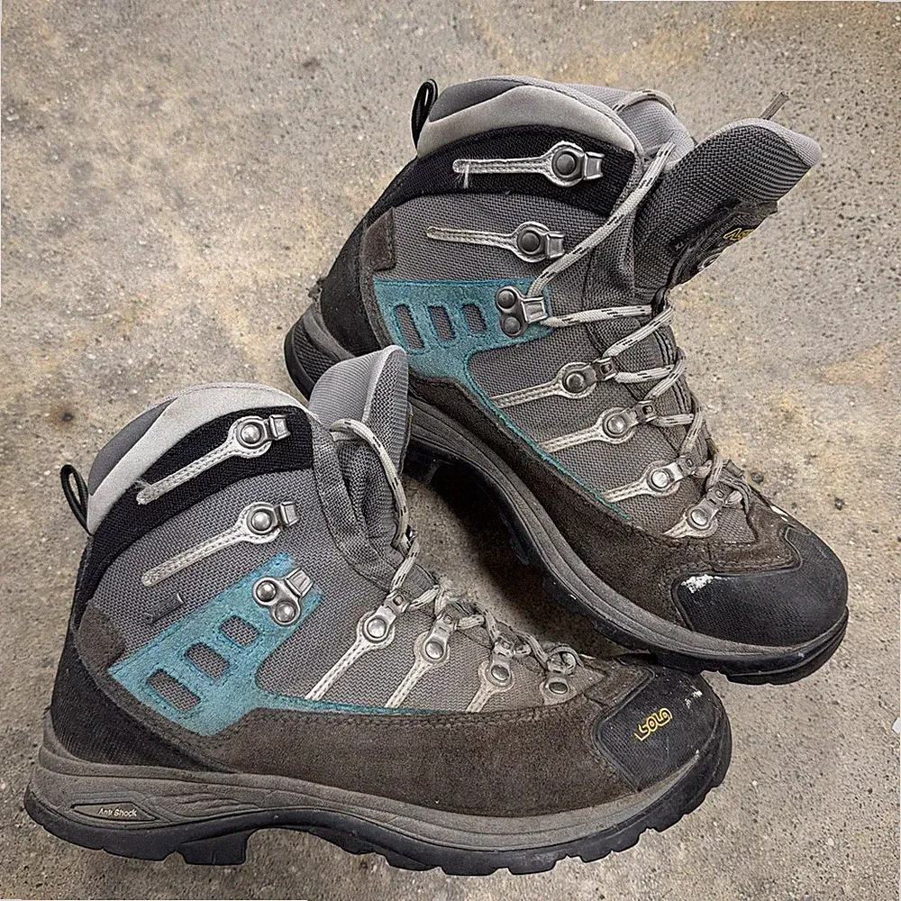 Asolo Hiking Boots Womens 8.5 Fission GTX Waterproof Trail Shoes *DISTRESSED*