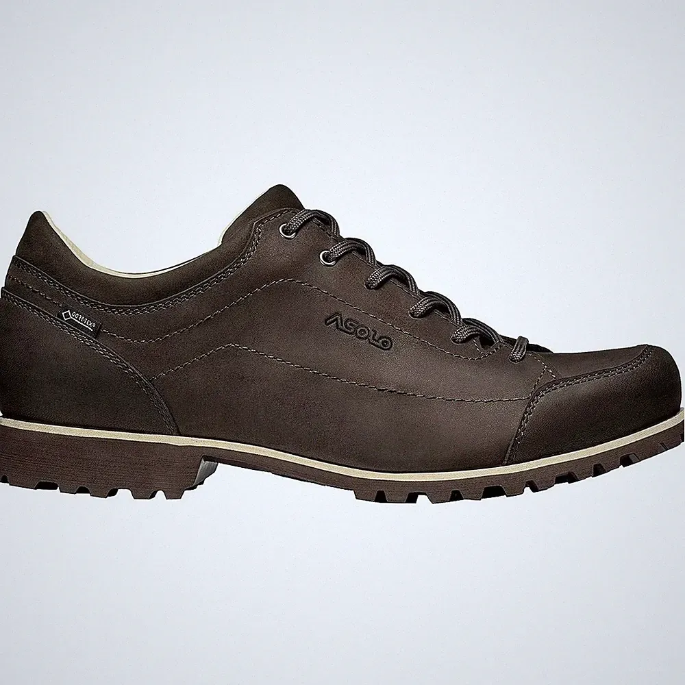 Asolo Town GV Nubuck Gore-Tex Low Hiking Shoe Vibram Sole Brown Approach Outdoor
