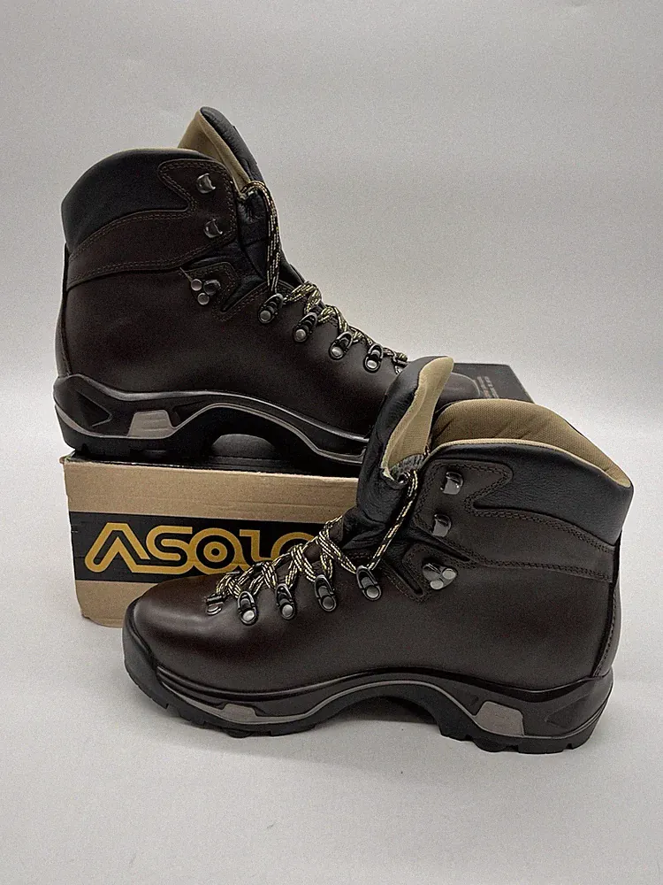 Asolo TPS 520 GV EVO Mens Sz 9.5 Brown Outdoor Athletic Backpacking Hiking Boots