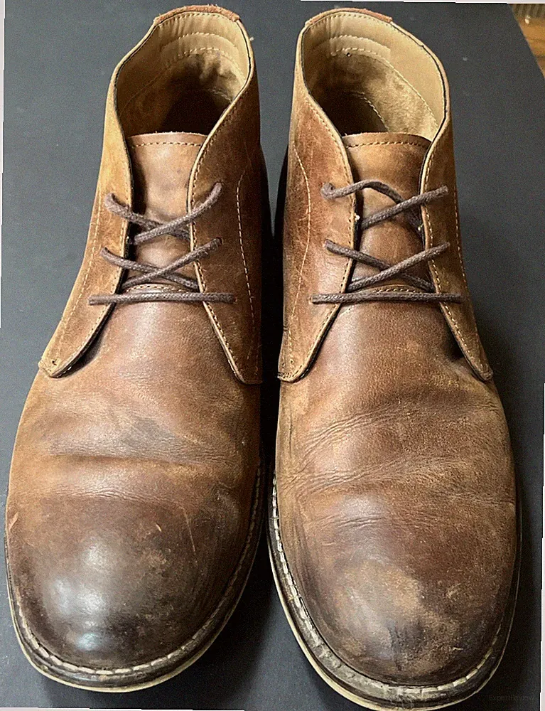 Aston Grey Boots Mens 11 Ranni Chukka Booties Brown Leather Lace Up Cap Toe