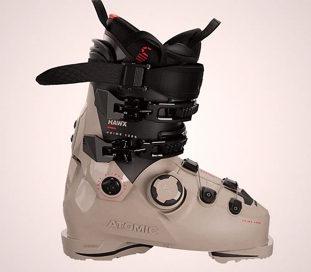 Atomic Hawx Prime 130 S Ski Boots Cement/Black BOA GW 100mm Size 26/26.5