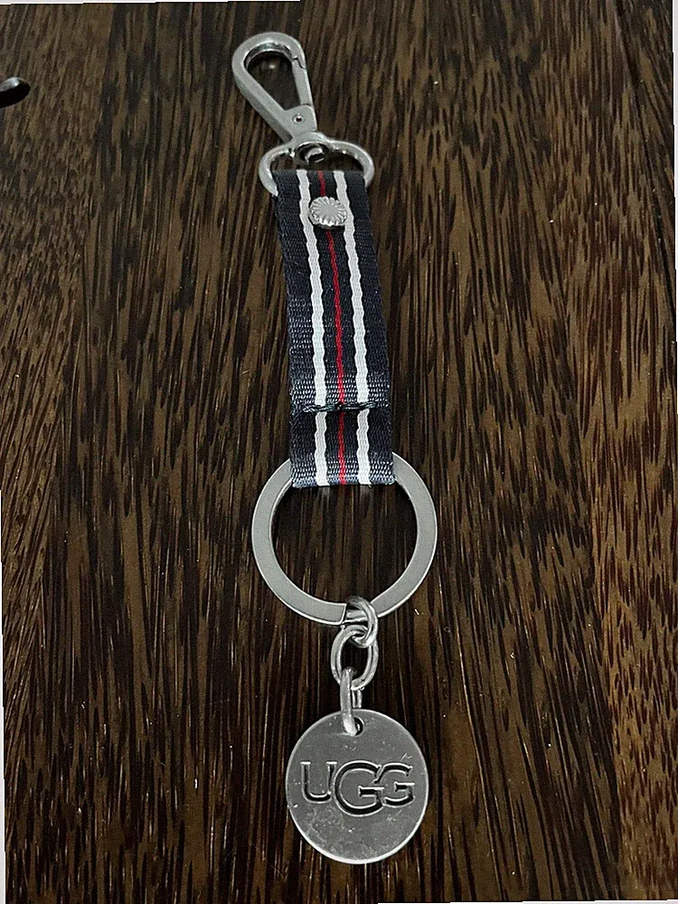 Authentic UGG - Red Blue White Hardware Bag Charm Key Chain Fob